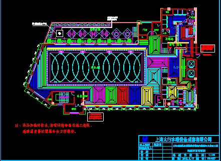 上海黃浦老城廂露香園室內游泳池水處理圖紙